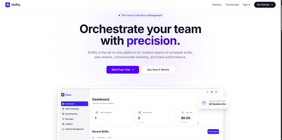 Image of Shiftly - Staff Scheduling